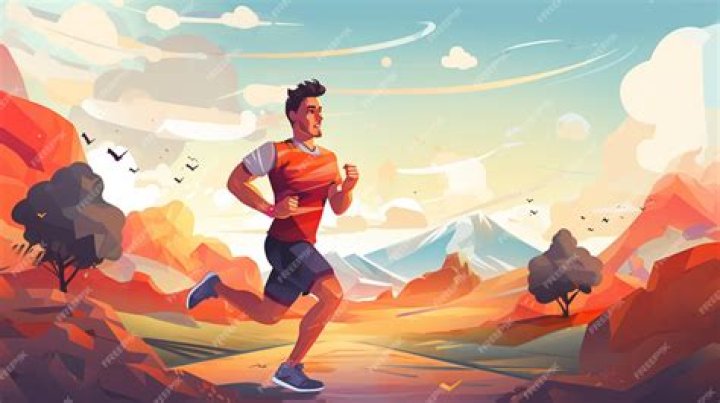 A man running on a track with the Jaybird Run XT.