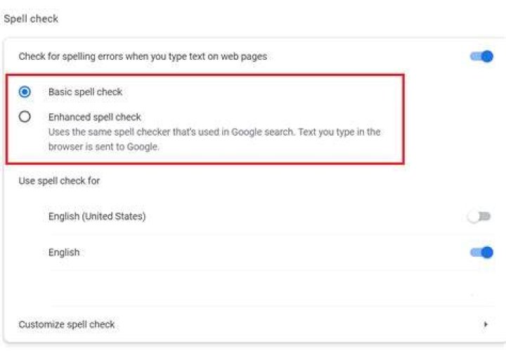 add languages spell check chrome