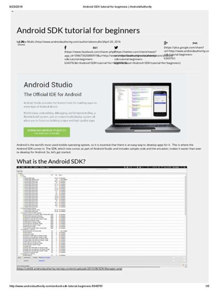 Android SDK tutorial for beginners