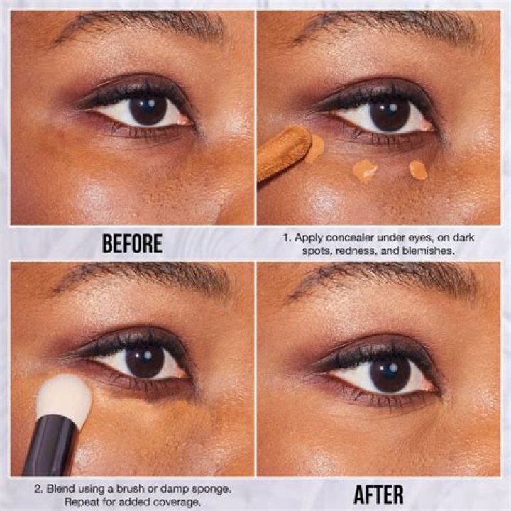 Applying concealer under eyes Adobe
