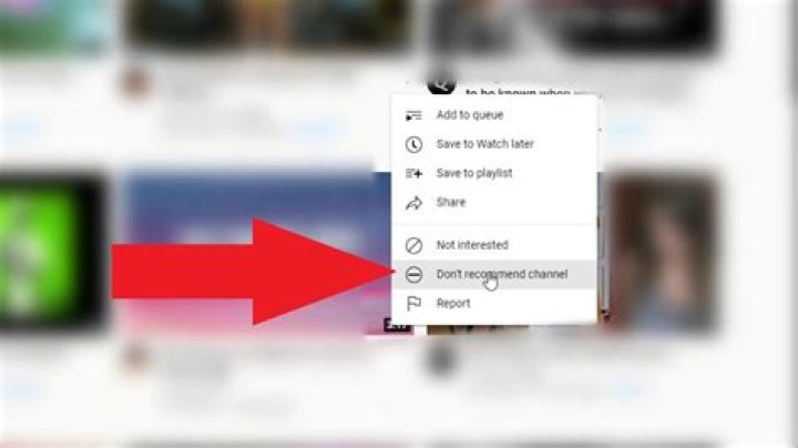click dont recomend channel