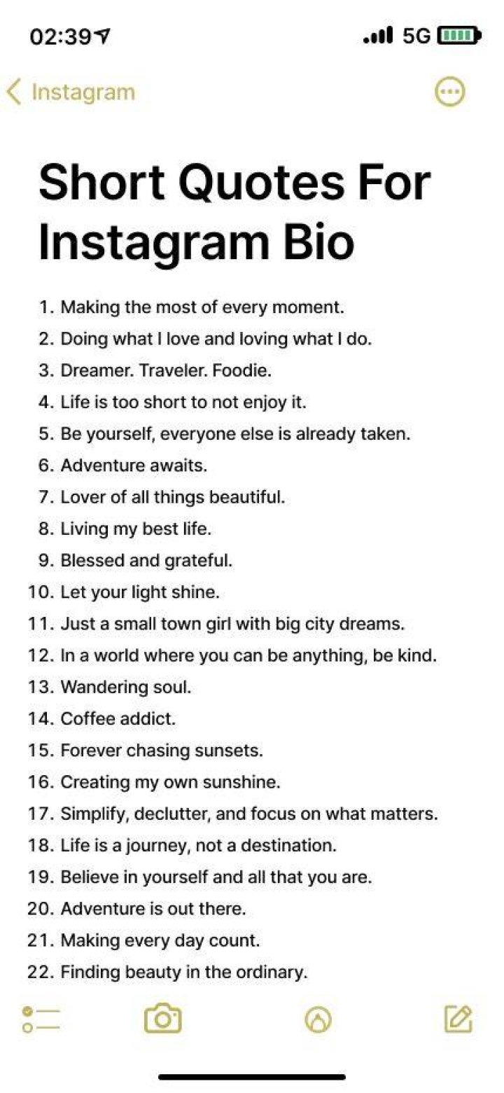 Cool Quotes For Instagram Bio ShortQuotes.cc