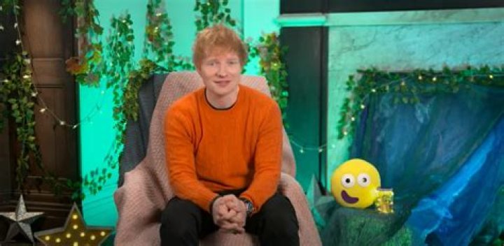 Ed Sheeran doing CBeebies bedtime story