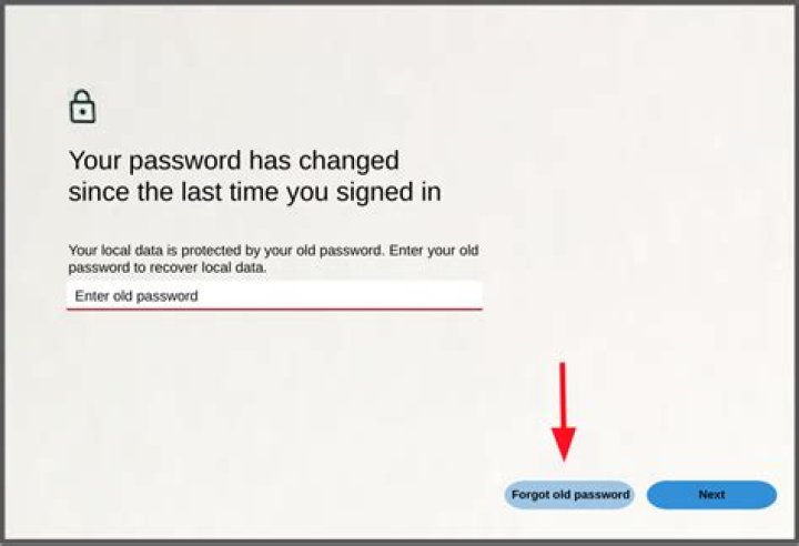 enter old password and save new password