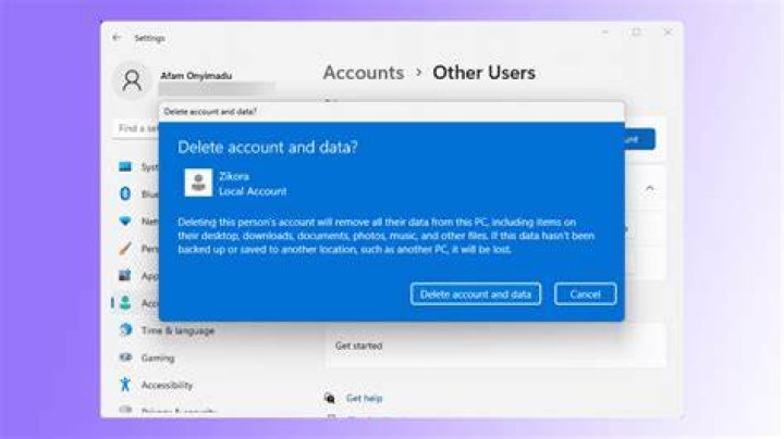 enter password and delete account