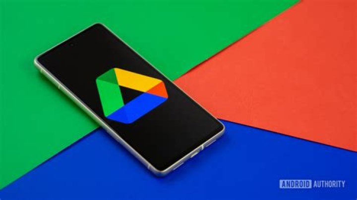 Google Drive logo on smartphone stock photo 2