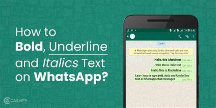 How to Bold, Underline and Italics Text on WhatsApp? Cashify Blog