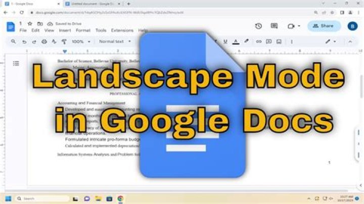 How to make a Google Doc landscape