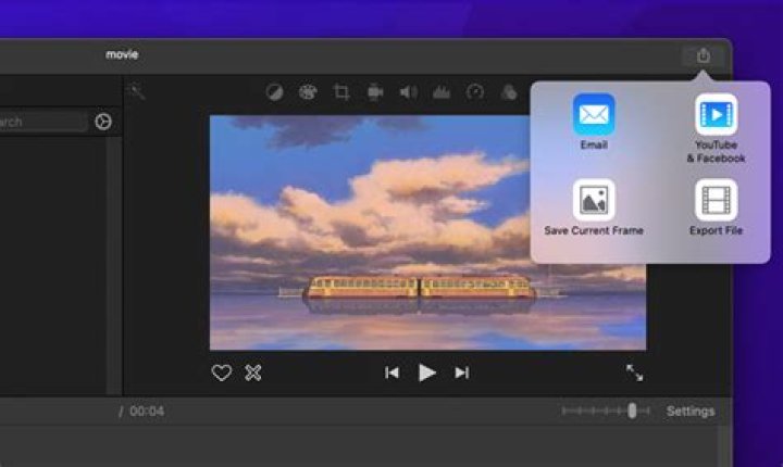 imovie export button