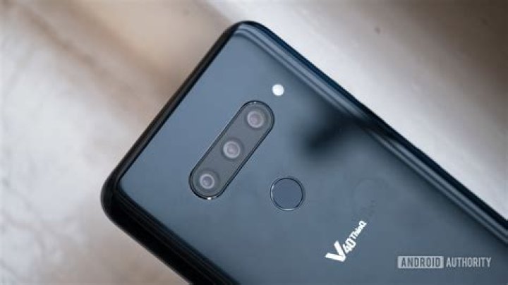 LG V40 ThinQ camera closeup