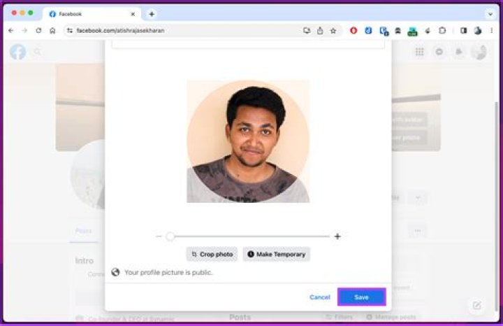 make facebook profile picture temporary