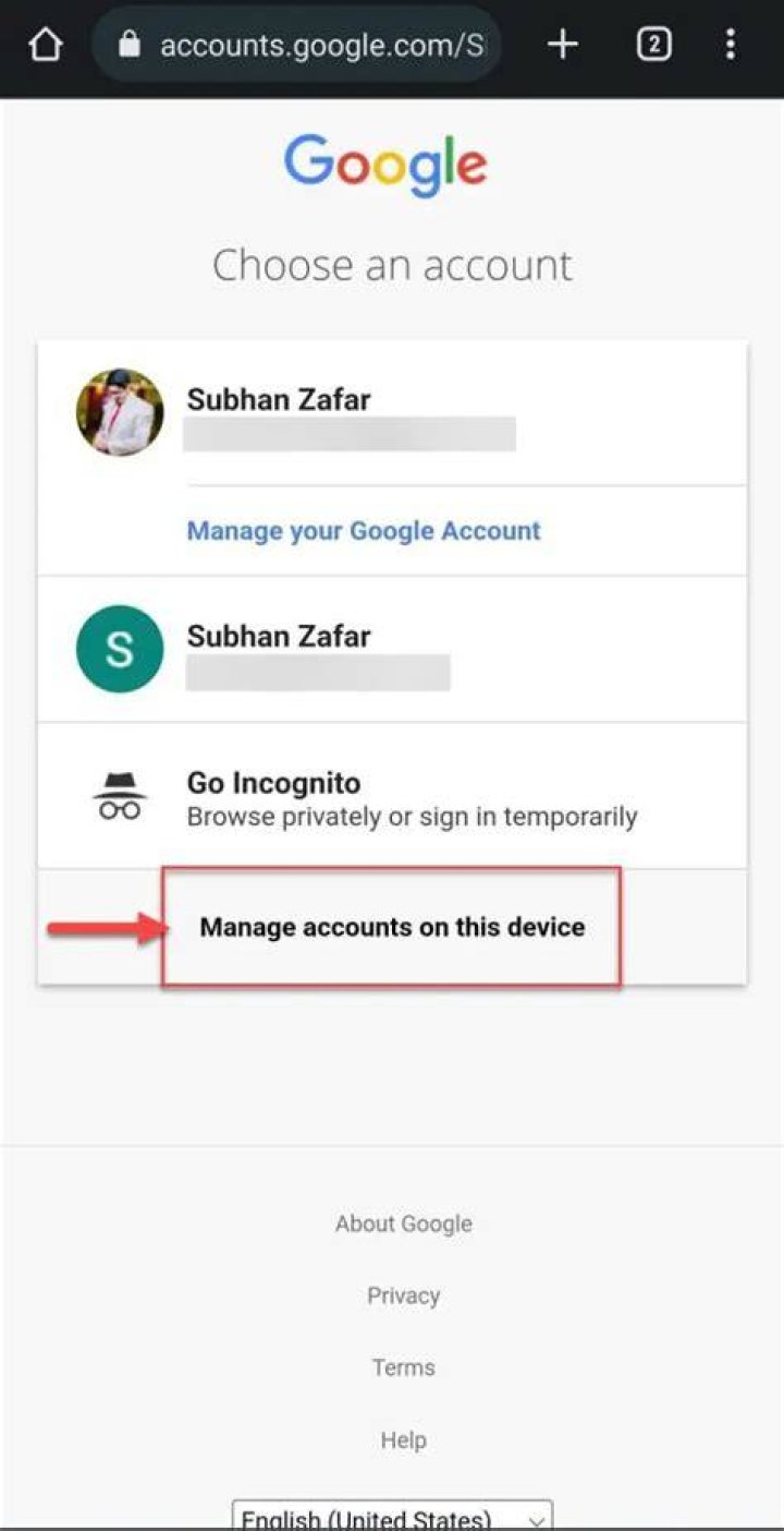 manage google accounts