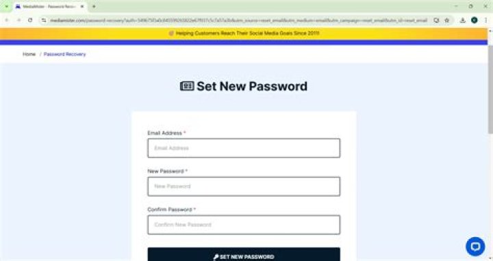 new password set