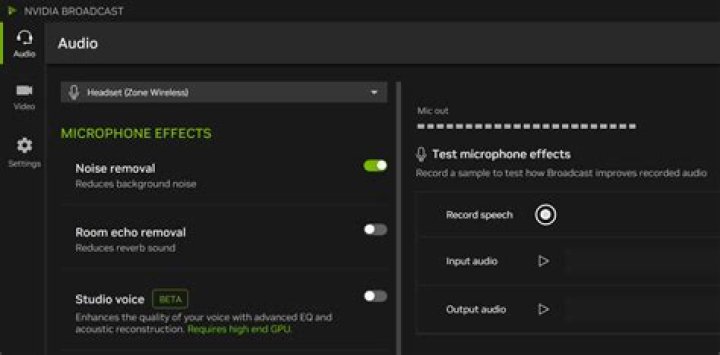 Nvidia Broadcast echo removal