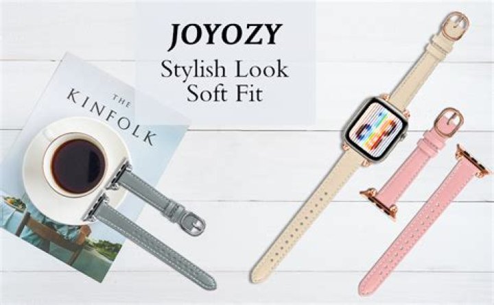 Joyozy Leather Band Pine Tree Green Product image of a Joyozy leather smartwatch band in Pine Tree Green.