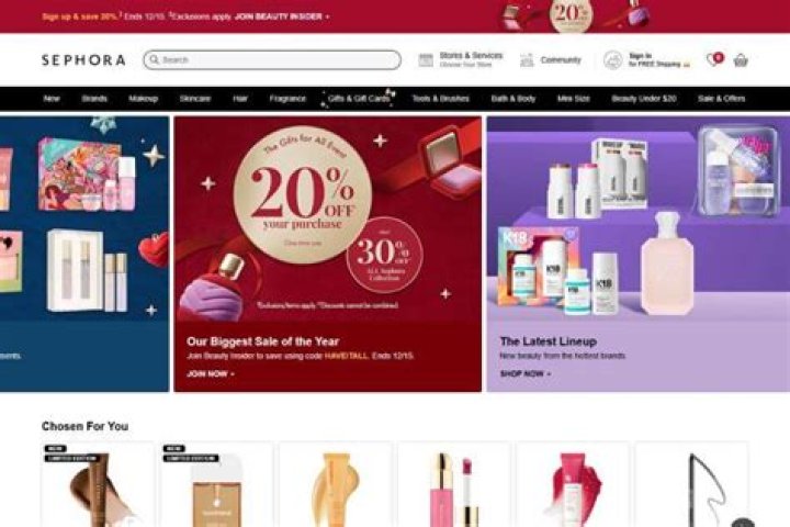 Sephora screenshot 2022 Sephora screenshot 2022