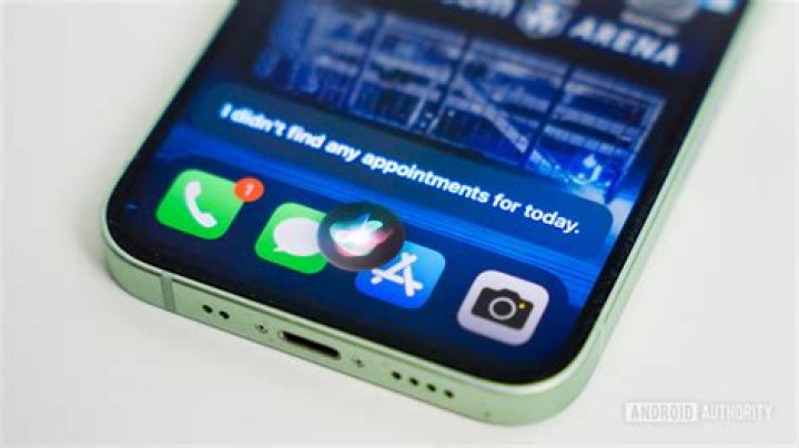 Siri on Apple iPhone 12 Mini stock photo 6