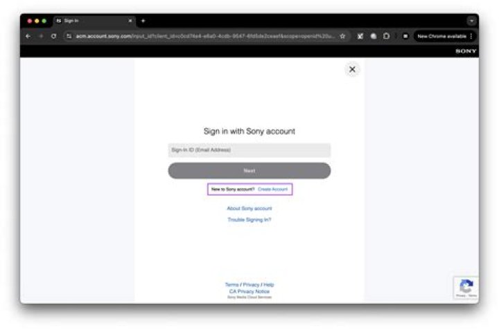 Sony account closure support page